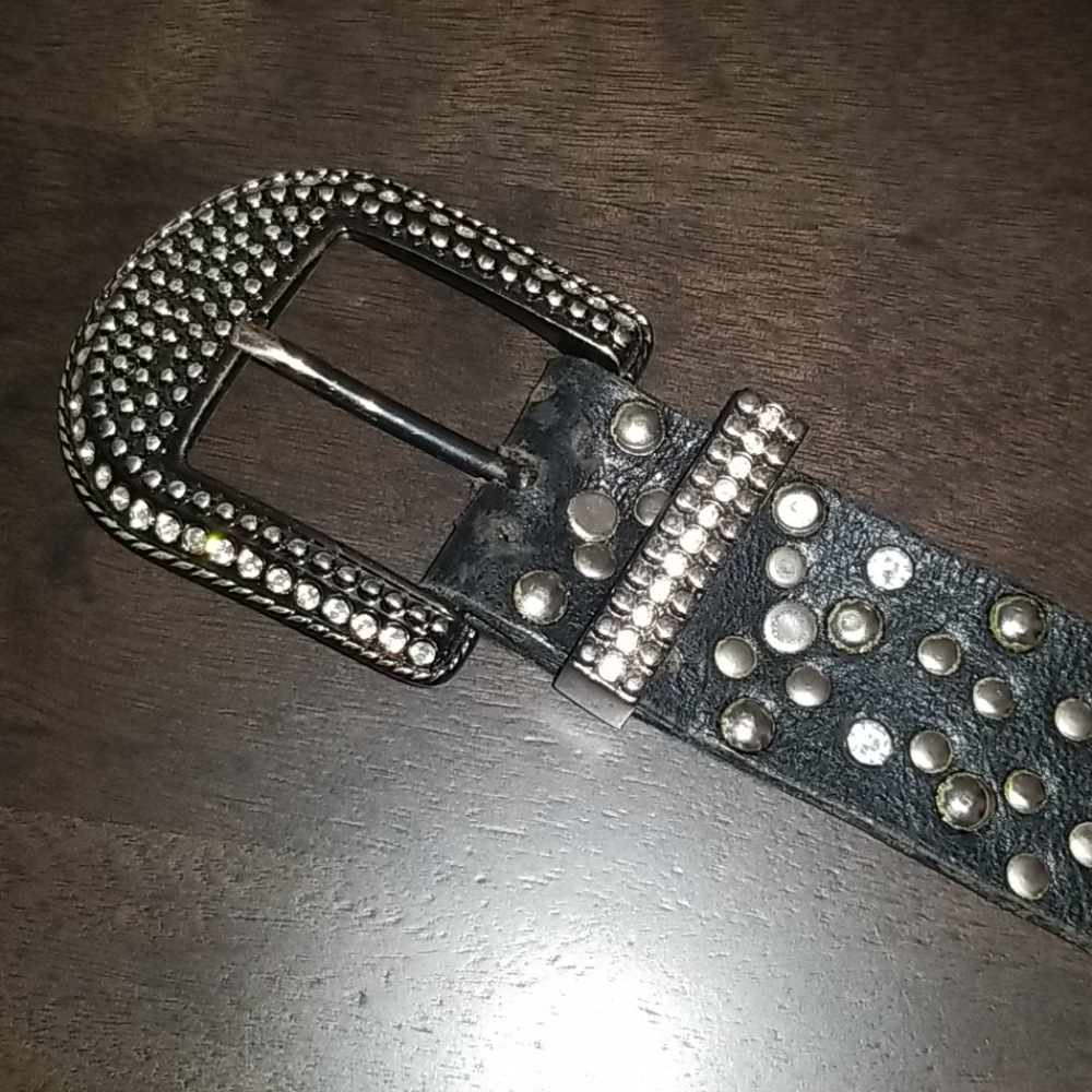 Bedazzled, leather belt